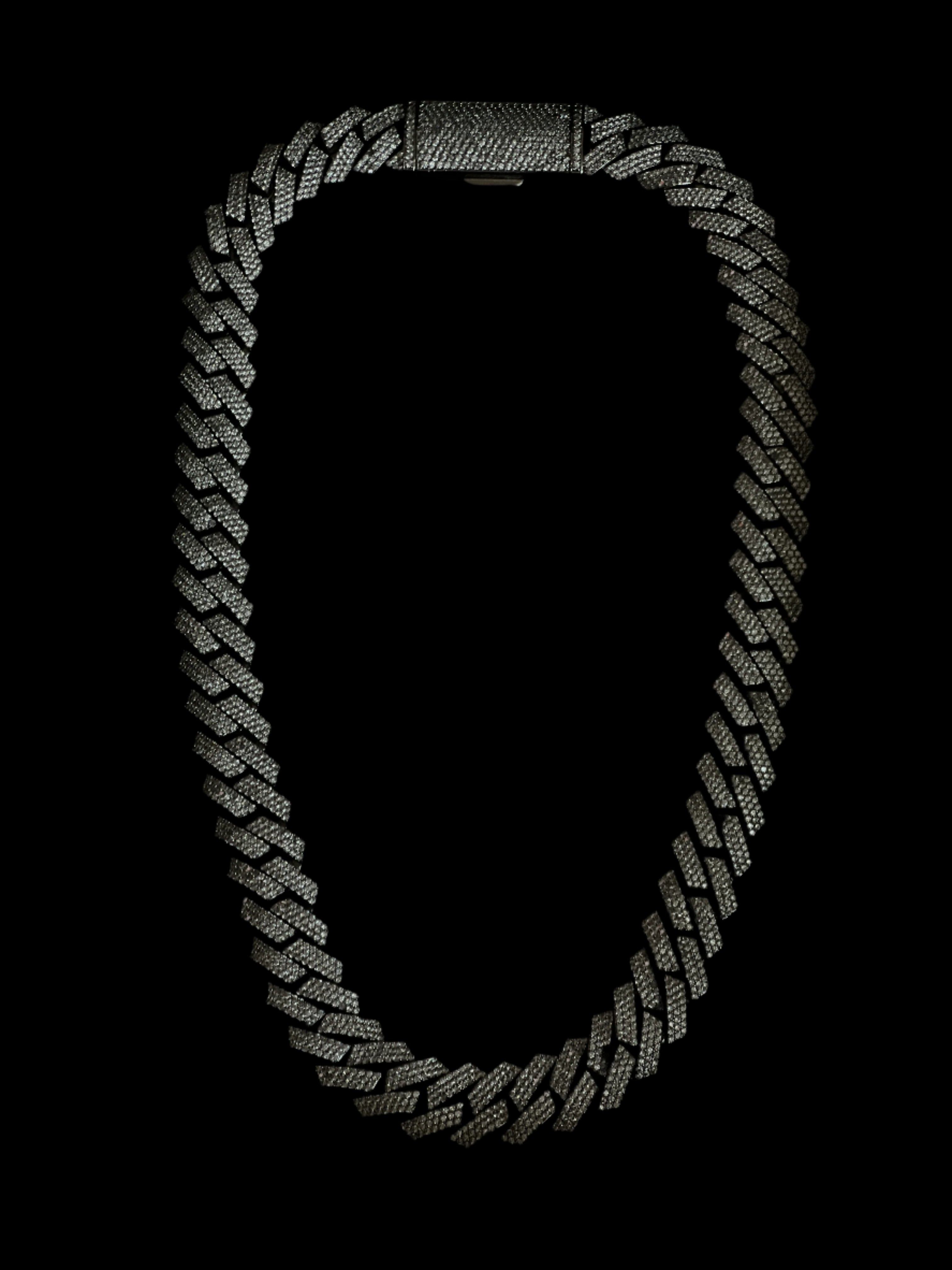 16mm Cuban Link Chain, 18k Gold Plated Diamond chain