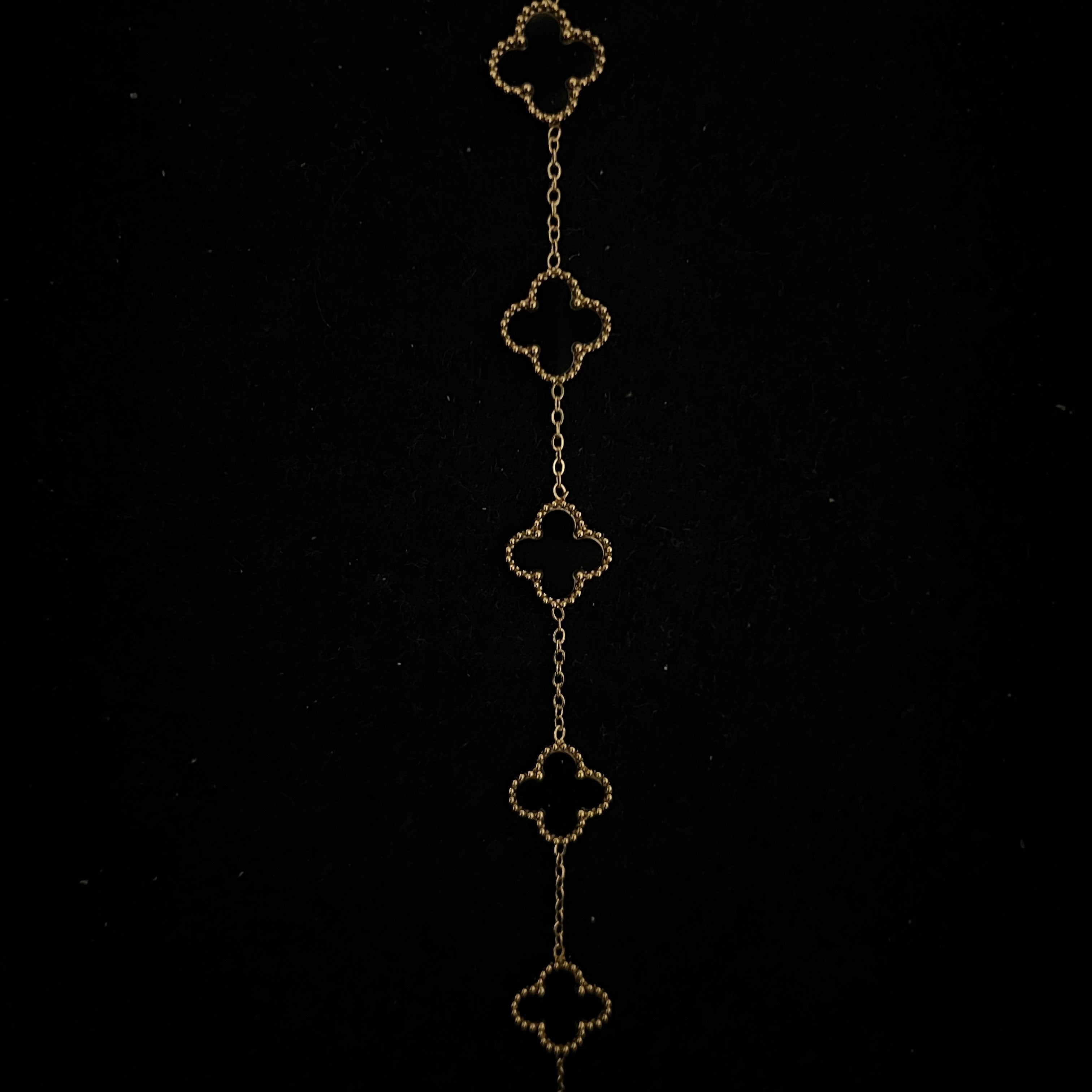 gold clover bracelet females 5 motifs 18ct gold