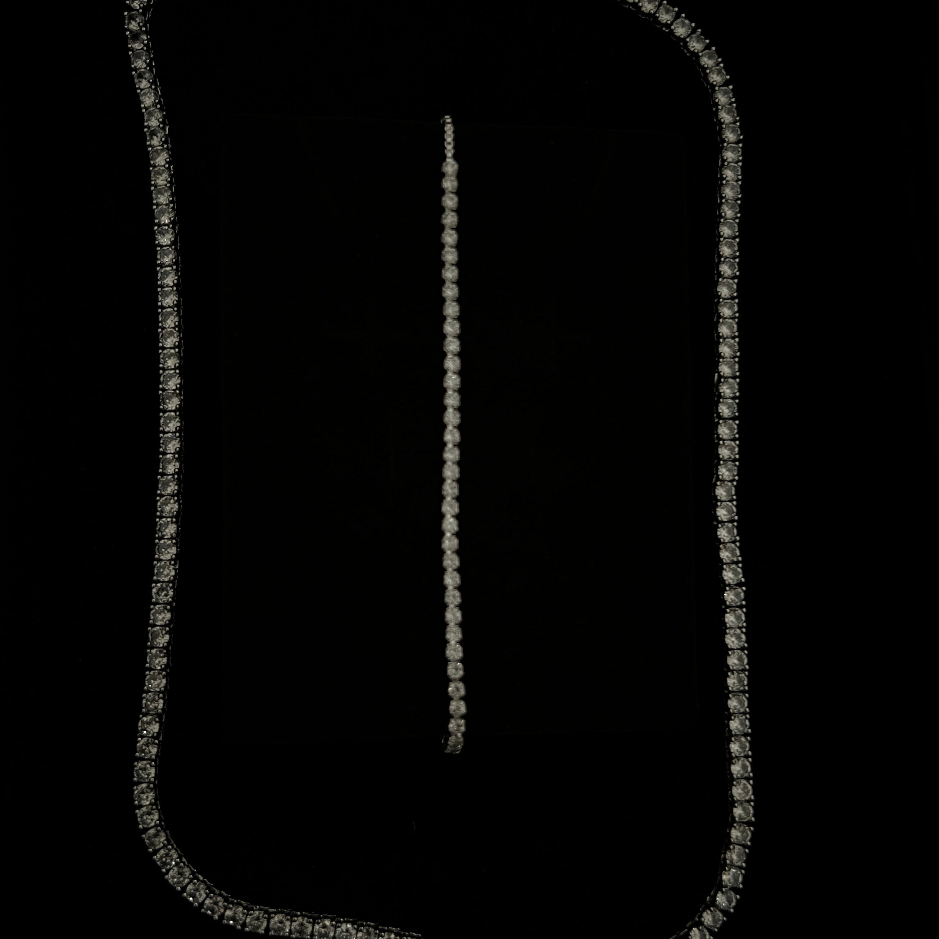 The Females Tennis Bracelet + Necklace Set