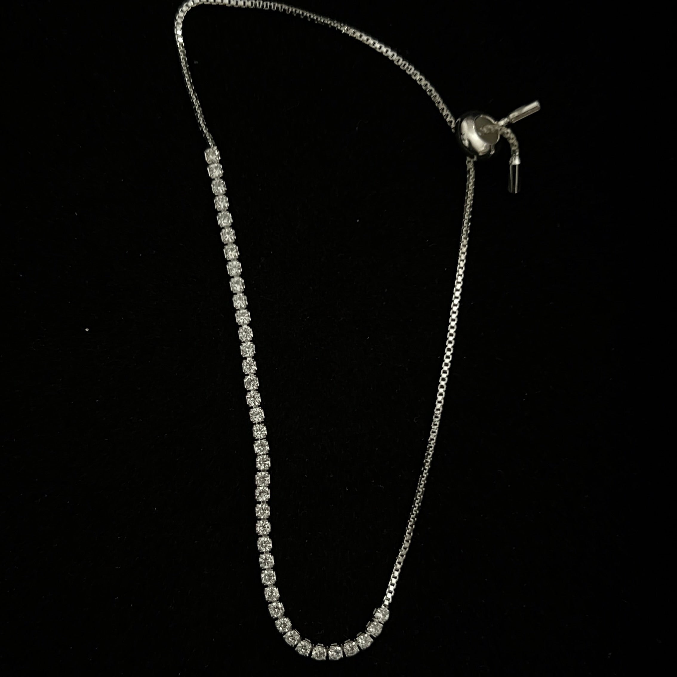 Adjustable Tennis Bracelet for Women, silver / gold