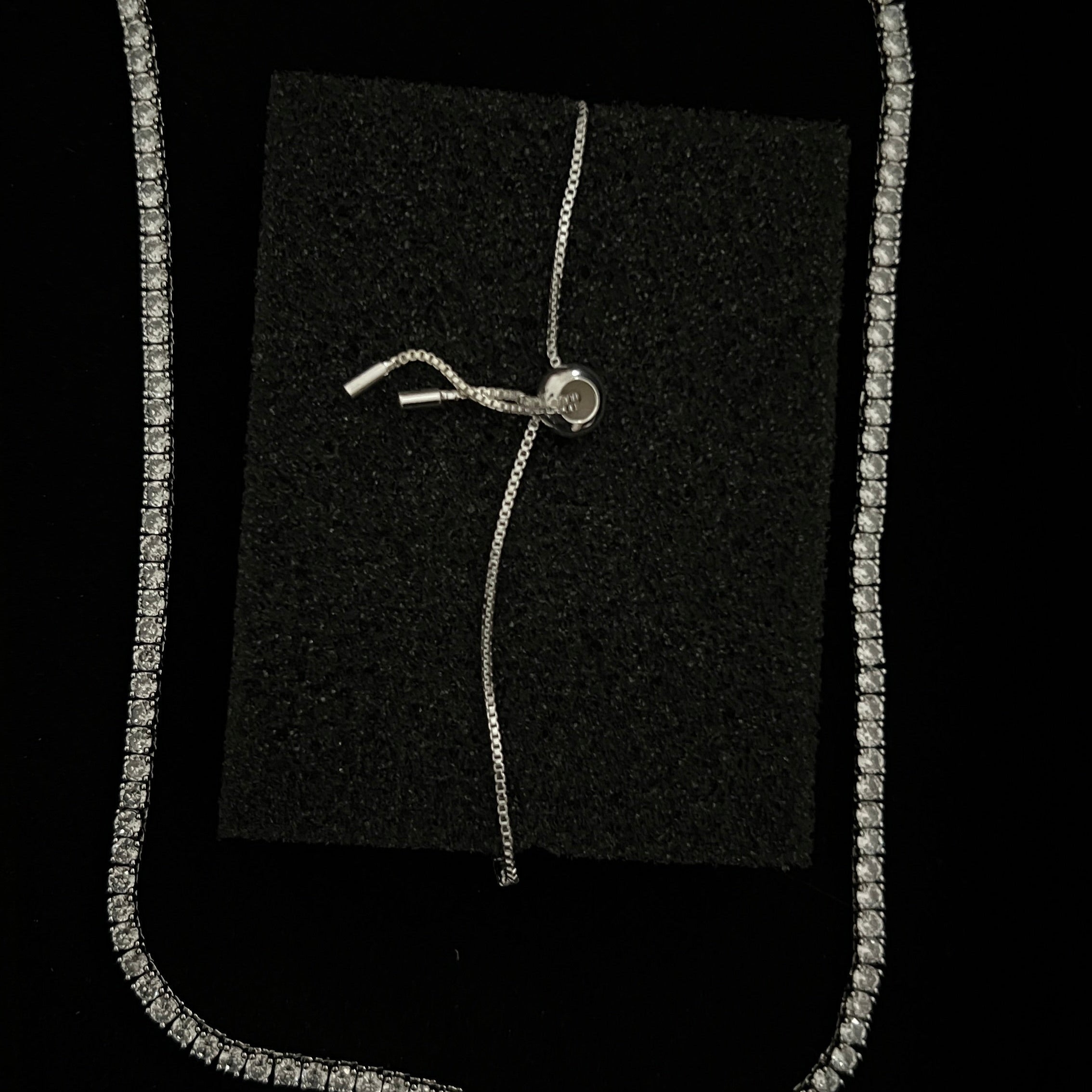The Females Tennis Bracelet + Necklace Set