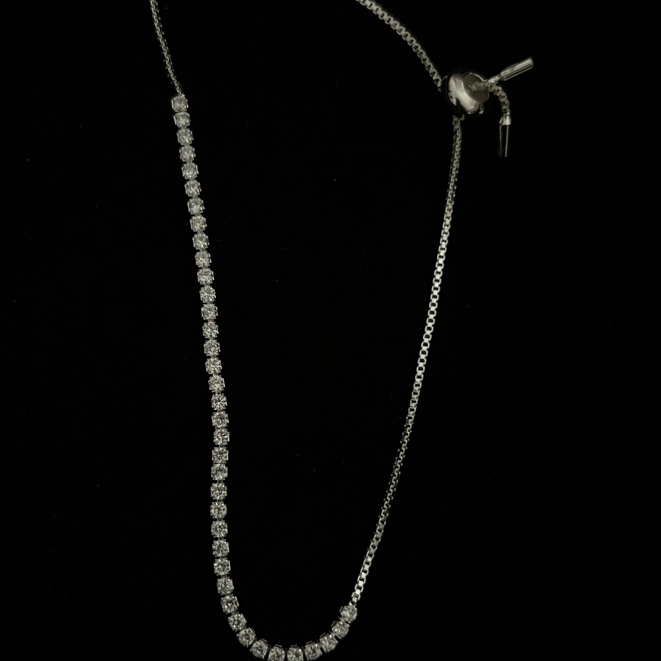 Adjustable Tennis Bracelet for Women, silver / gold