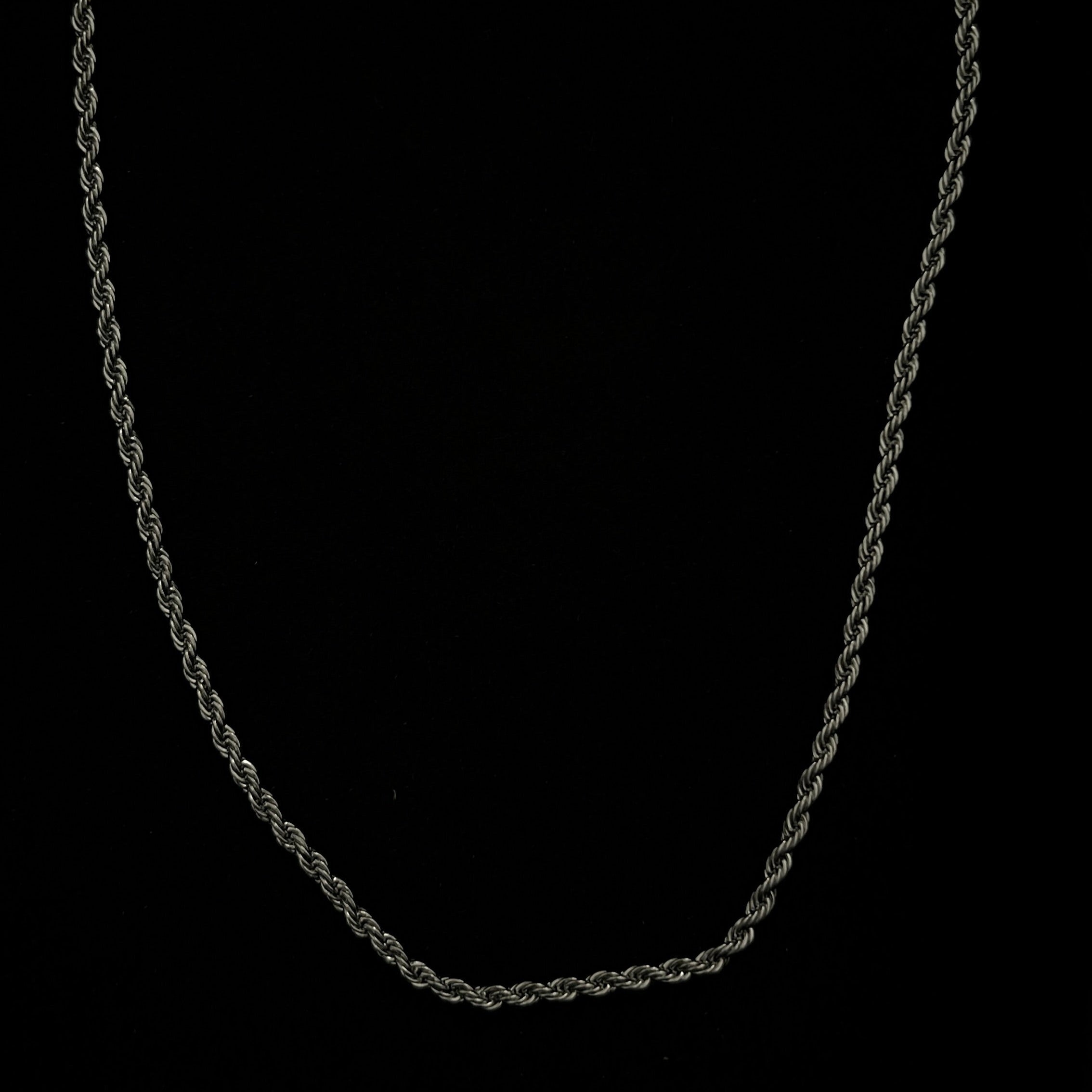 3mm Stainless Steel Rope Chain  16"18" 20" 24" 30" Gold Silver Color Necklace