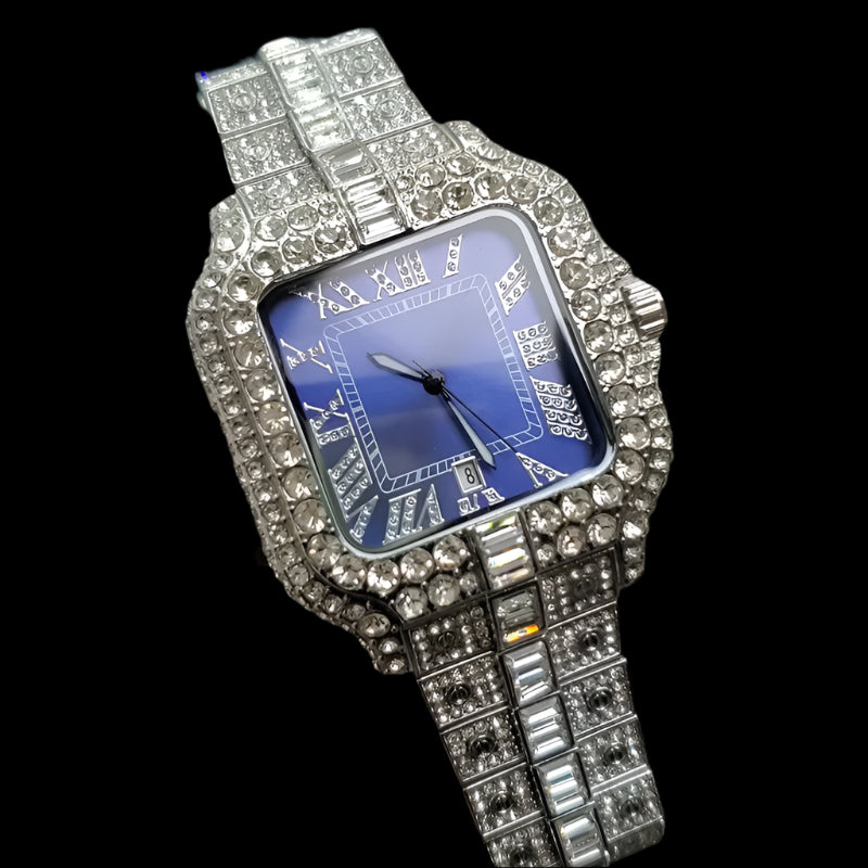 dark Blue / silver Dial zirconia watch 40 to 44 mm