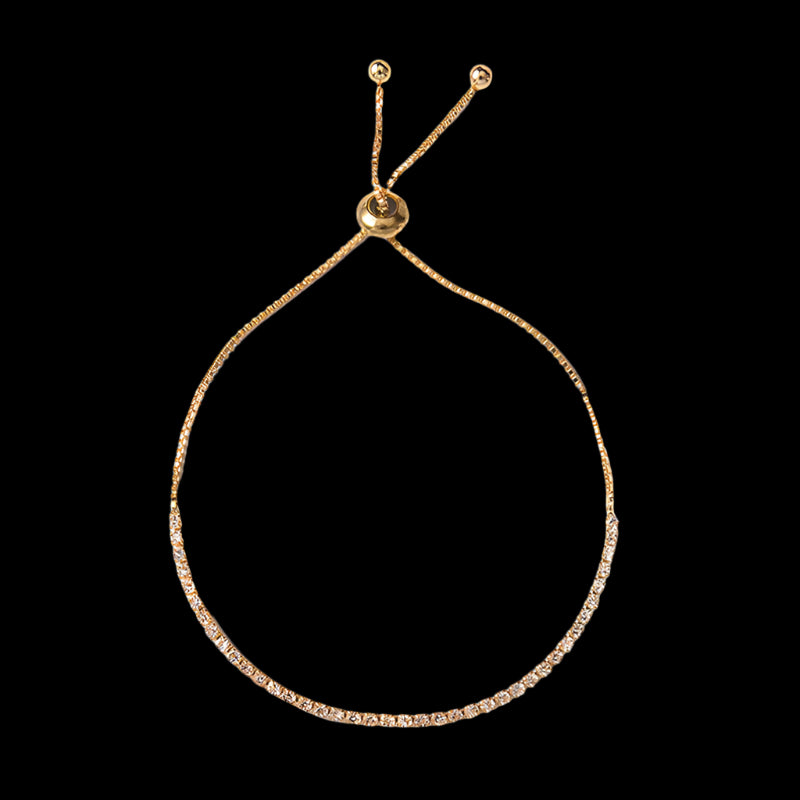Adjustable Tennis Bracelet for Women, silver / gold