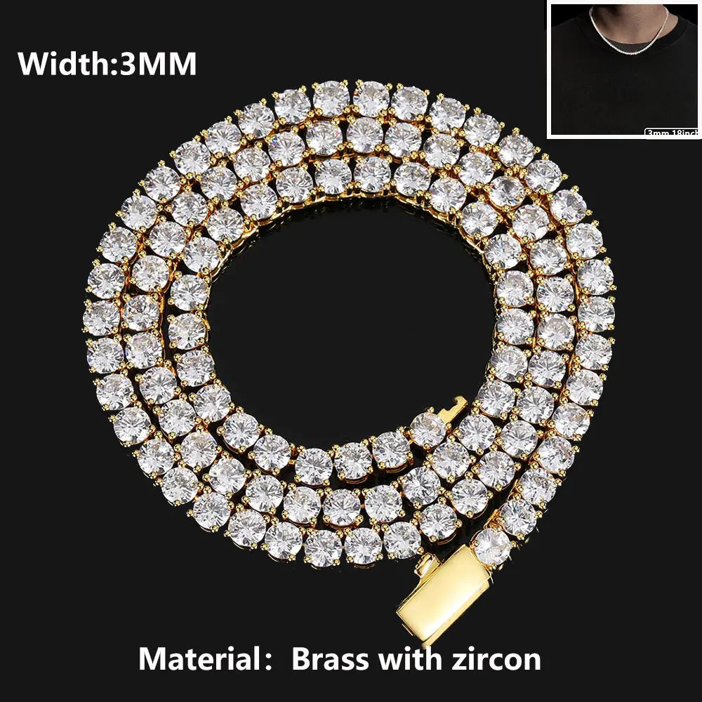 Tennis Chain / Bracelet 18k Gold Plated Necklace