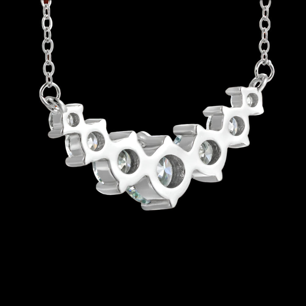 Moissanite Necklace for Woman with Certificates 925 Sterling Sliver Plated 18k White Gold