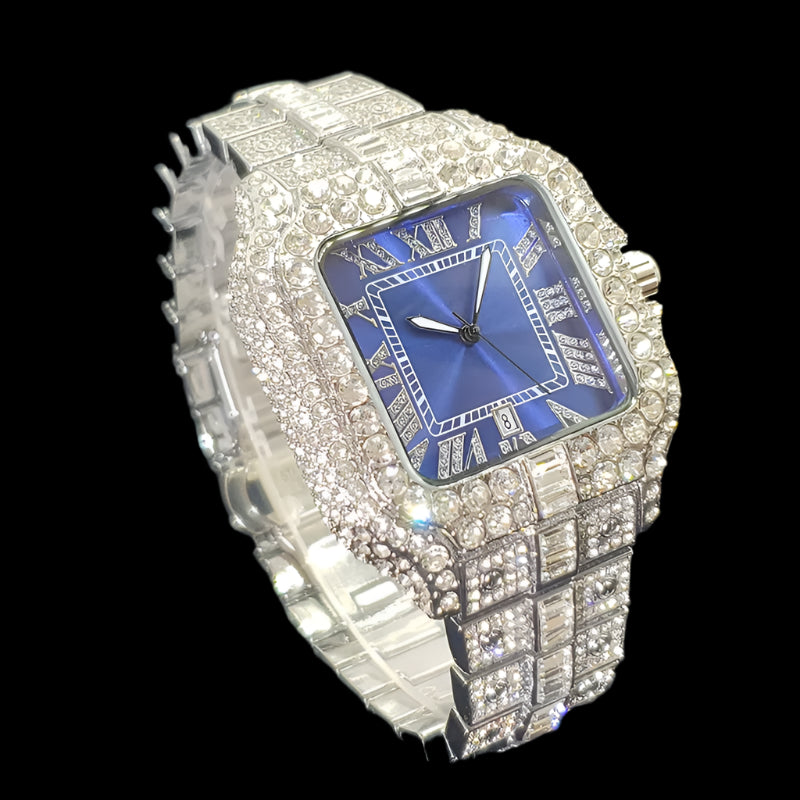 dark Blue / silver Dial zirconia watch 40 to 44 mm