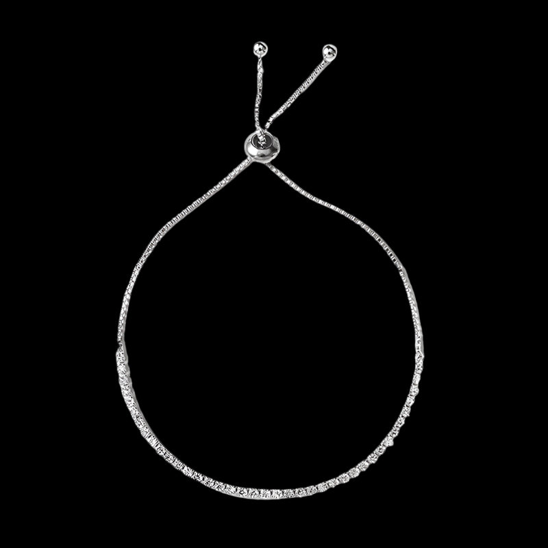Adjustable Tennis Bracelet for Women, silver / gold