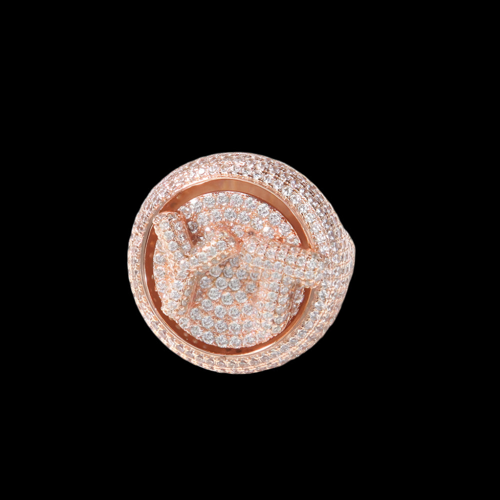Custom Initial Bubble Letter Spinning Ring Personalized & Rotatable