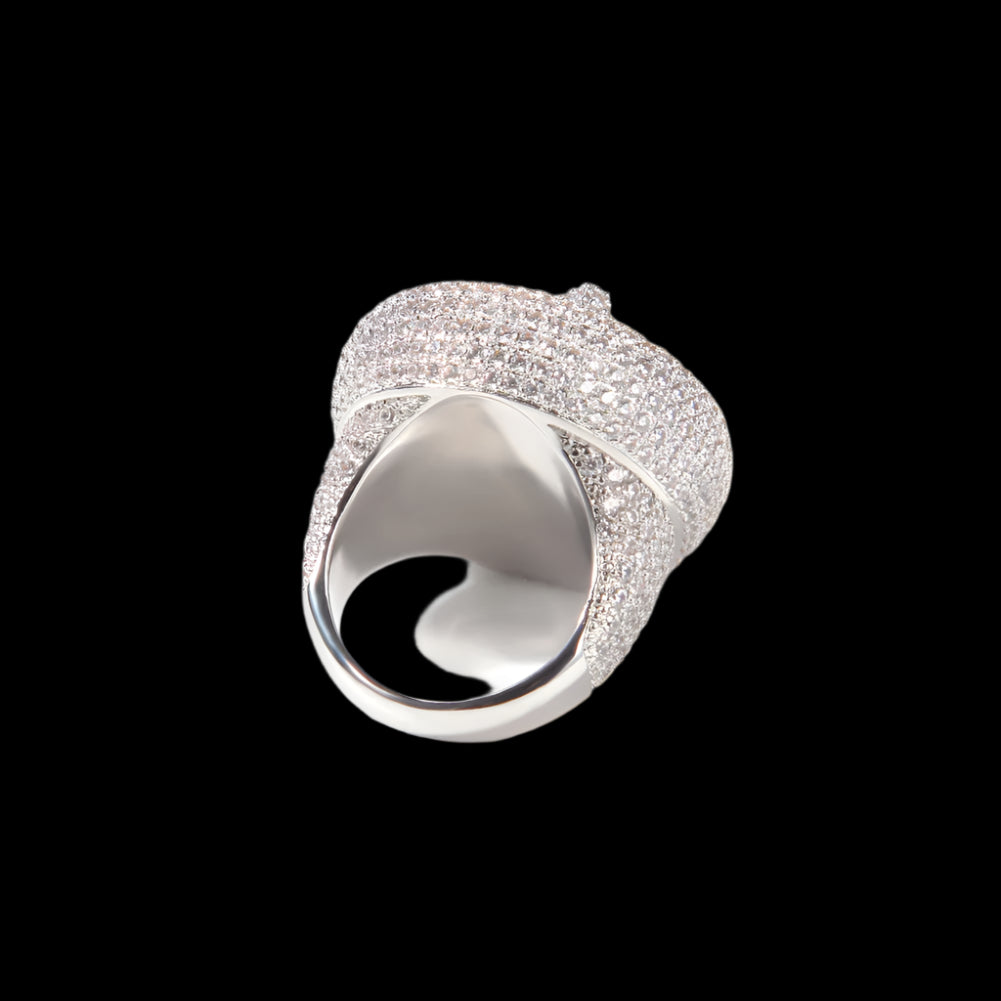 Custom Initial Bubble Letter Spinning Ring Personalized & Rotatable